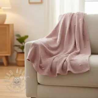 Sweaterstof BIG KNIT DOT old pink