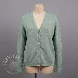 Sweaterstof BIG KNIT DOT old green