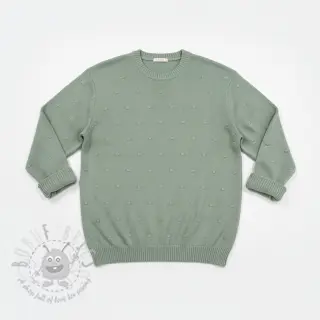 Sweaterstof BIG KNIT DOT old green