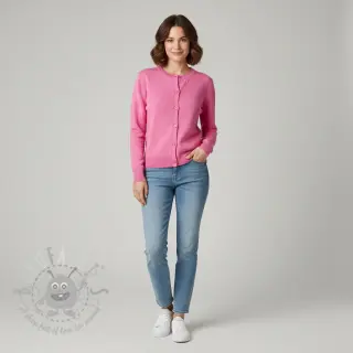 Sweaterstof BIG KNIT DOT pink