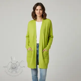 Sweaterstof BIG KNIT DOT bright green