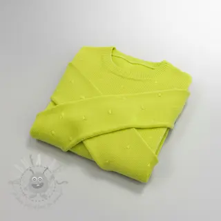 Sweaterstof BIG KNIT DOT bright green