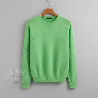 Sweaterstof BIG KNIT DOT grass green
