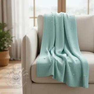 Sweaterstof BIG KNIT DOT mint