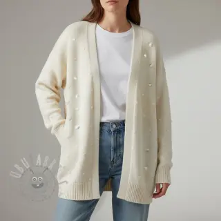 Svetrovina BIG KNIT DOT off white