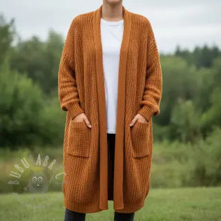 Sweaterstof BIG KNIT brick