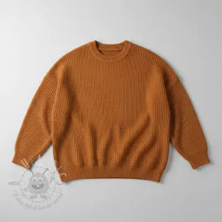 Sweaterstof BIG KNIT brick