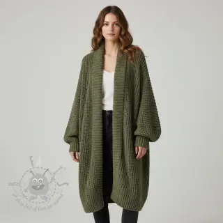 Sweaterstof BIG KNIT camo green