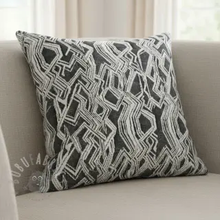 Gebreide stof jacquard Comfy Broken checks black