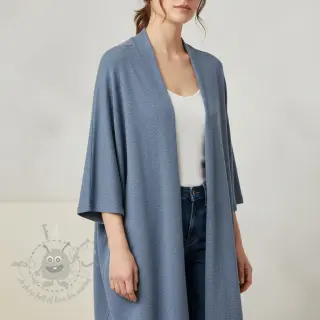 Sweaterstof BIG KNIT blue