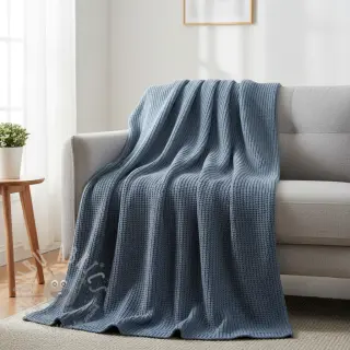 Sweaterstof BIG KNIT blue