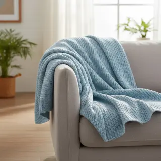 Svetrovina BIG KNIT baby blue