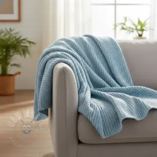 Sweaterstof BIG KNIT baby blue