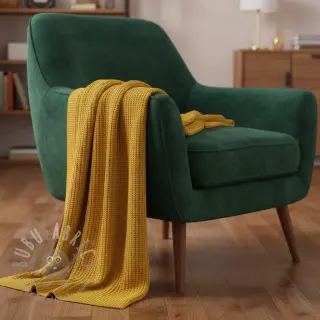 Sweaterstof BIG KNIT yellow
