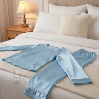 Satijn light blue