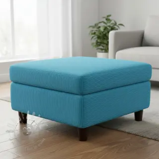 Ribfluweel HUGGY turquoise