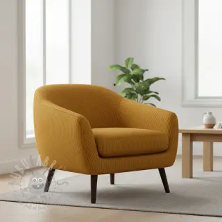 Ribfluweel HUGGY ocre