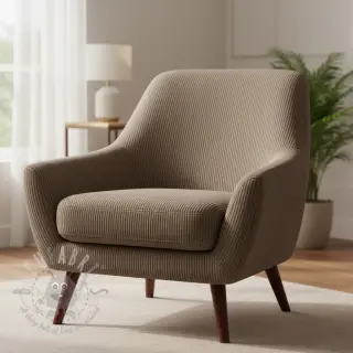 Ribfluweel HUGGY taupe
