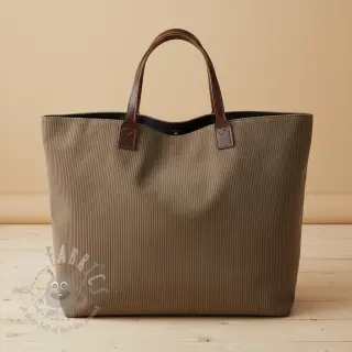 Ribfluweel HUGGY taupe