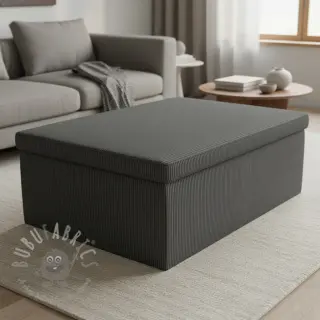 Ribfluweel HUGGY anthracite