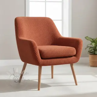 Ribfluweel FUTE terracotta