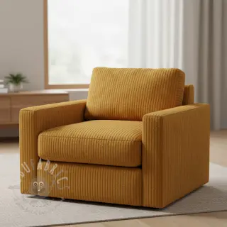 Ribfluweel HANNIBAL ocre