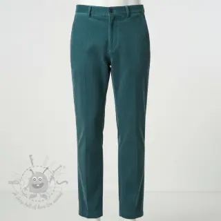 Ribfluweel 6W WASHED STRETCH petrol