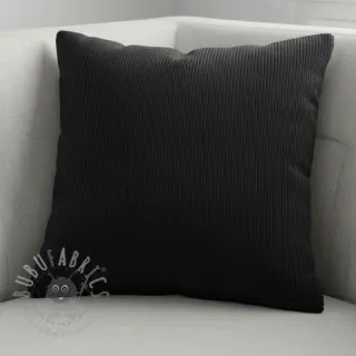 Ribfluweel 6W WASHED STRETCH black