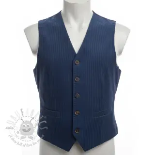 Ribfluweel 6W WASHED STRETCH marine