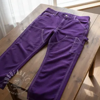 Ribfluweel 6W WASHED STRETCH purple