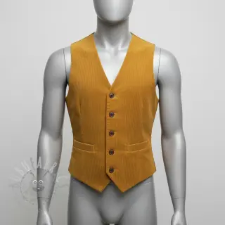 Ribfluweel 6W WASHED STRETCH ochre