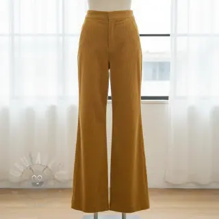 Ribfluweel 6W WASHED STRETCH ochre