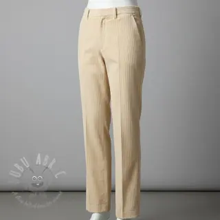 Ribfluweel 6W WASHED STRETCH light yellow