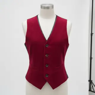 Menčester 6W WASHED STRETCH dark red