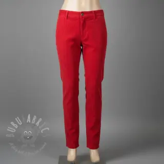 Ribfluweel 6W WASHED STRETCH red