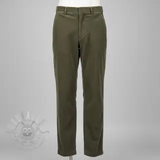 Ribfluweel 6W WASHED STRETCH camo green
