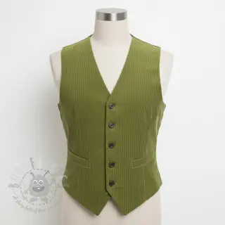 Ribfluweel 6W WASHED STRETCH green