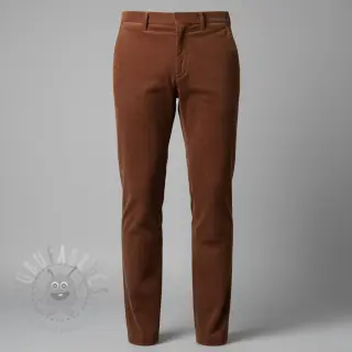 Ribfluweel 6W WASHED STRETCH nutbrown
