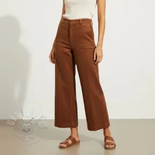 Ribfluweel 6W WASHED STRETCH nutbrown