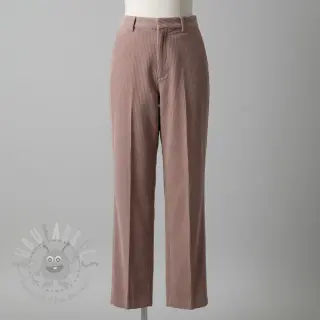 Ribfluweel 6W WASHED STRETCH old pink