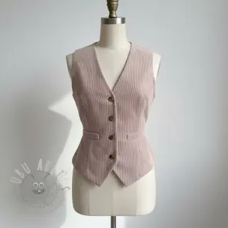 Ribfluweel 6W WASHED STRETCH old pink