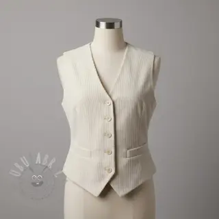 Ribfluweel 6W WASHED STRETCH off white