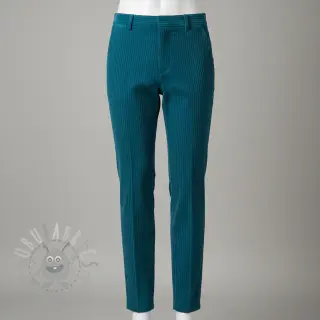 Ribfluweel 6W COTTON TOUCH aqua