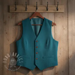 Ribfluweel 6W COTTON TOUCH aqua