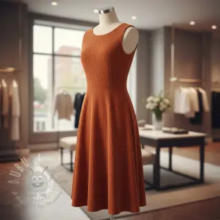 Ribfluweel 6W COTTON TOUCH rust