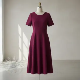 Ribfluweel 6W COTTON TOUCH bordeaux