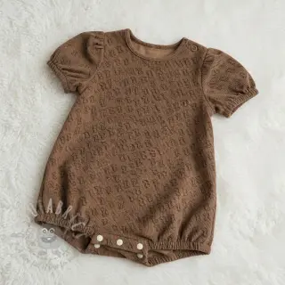 Ribfluweel STRETCH Little dino taupe