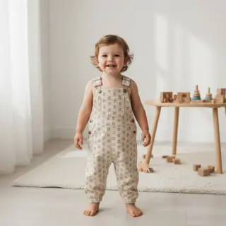 Menčester STRETCH Little bunny light sand