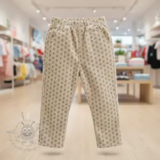 Ribfluweel STRETCH Little bunny light sand