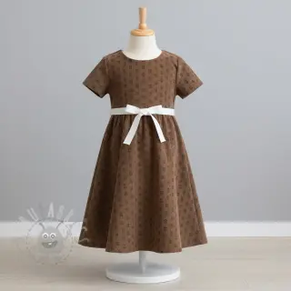 Ribfluweel STRETCH Little bunny taupe